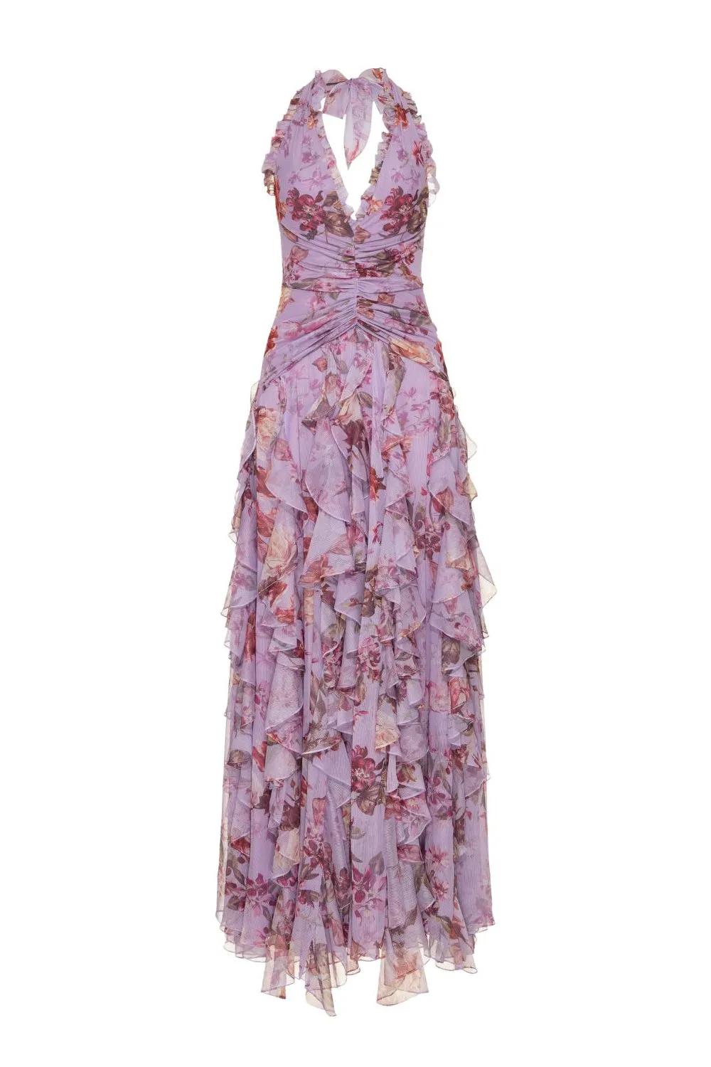 Floral Haze Stretch Tulle Maxi Dress Gloria Lanvin