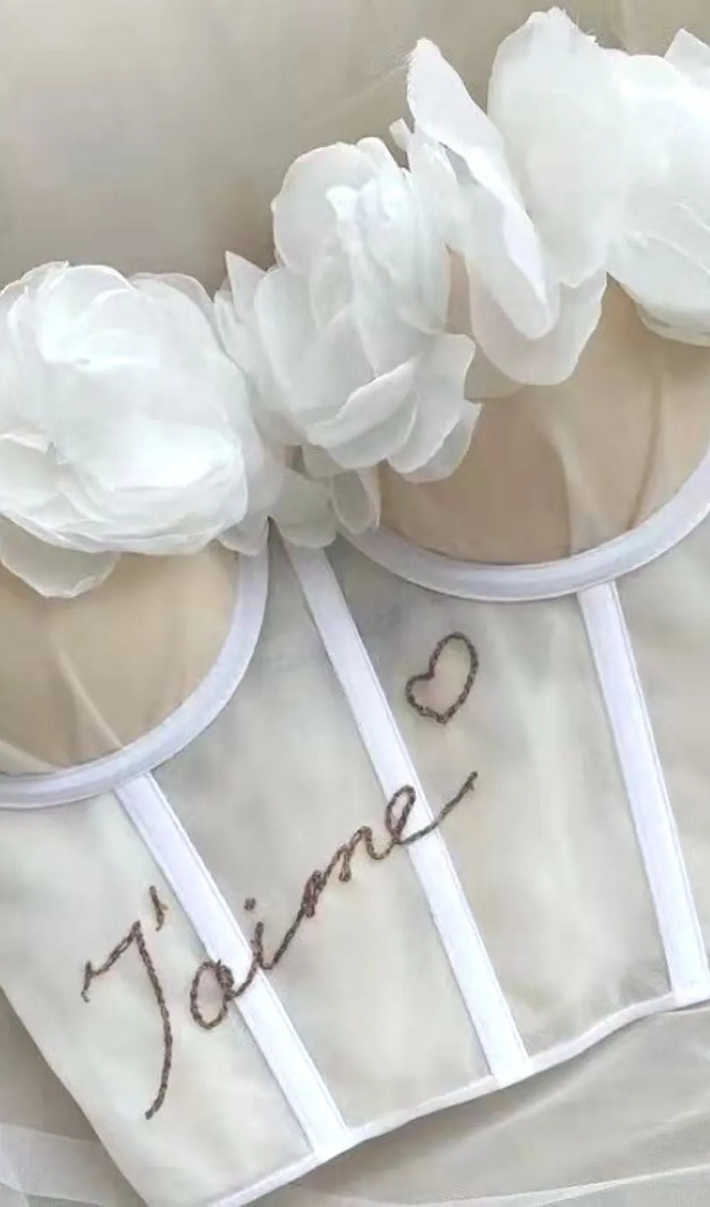 FLORAL LACE CORSET TOP Gloria Lanvin