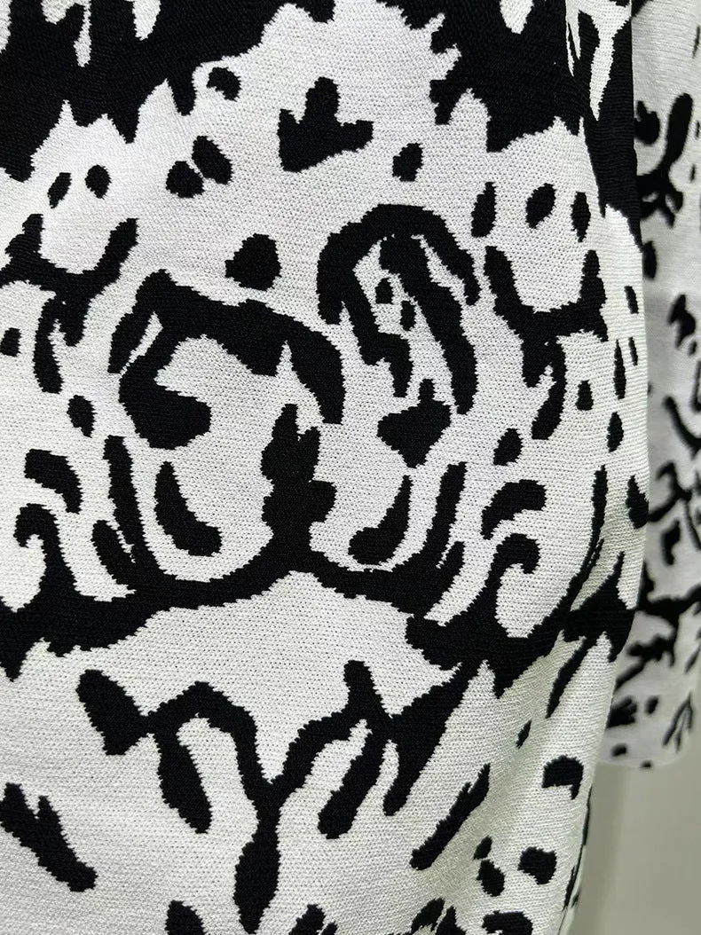 FLORAL-PATTERN STRETCH-KNIT MINI DRESS Gloria Lanvin