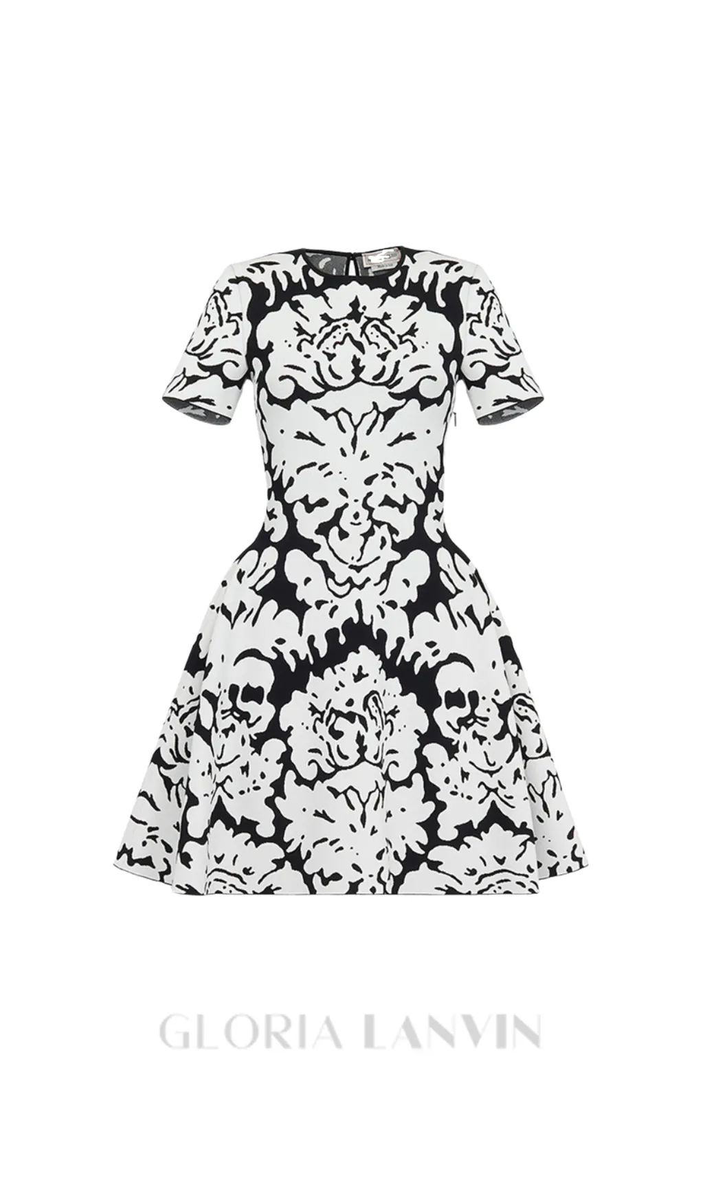 FLORAL-PATTERN STRETCH-KNIT MINI DRESS Gloria Lanvin