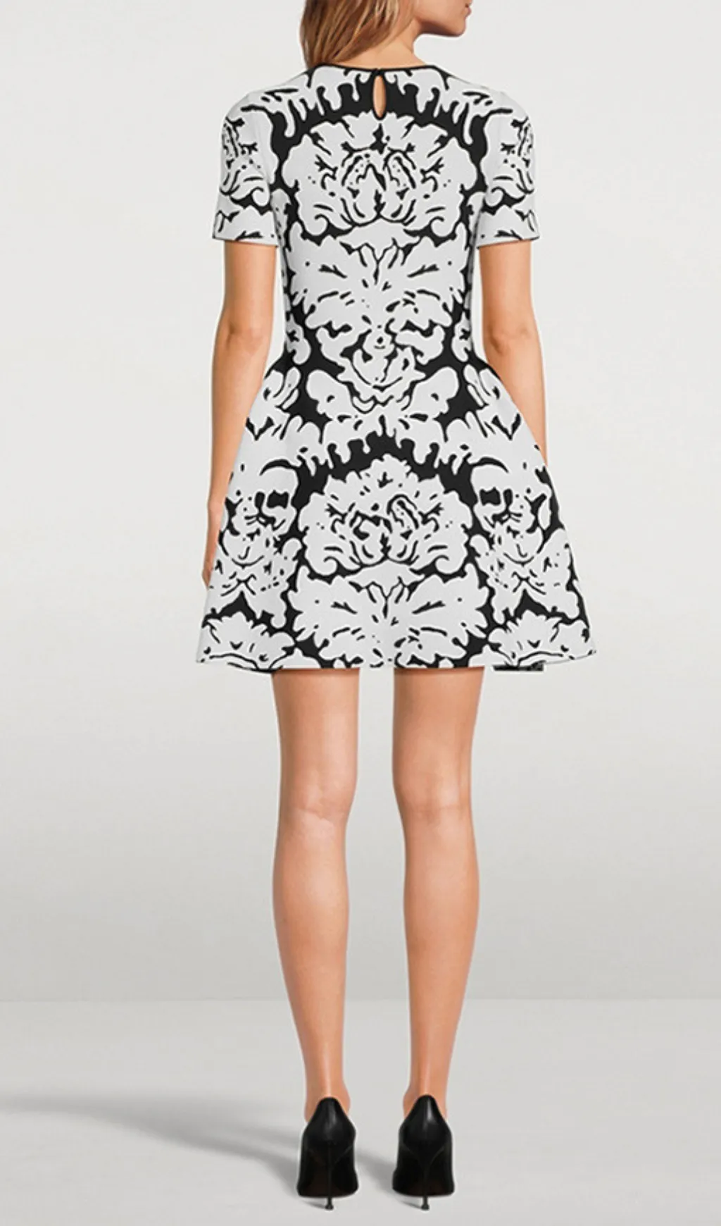 FLORAL-PATTERN STRETCH-KNIT MINI DRESS Gloria Lanvin