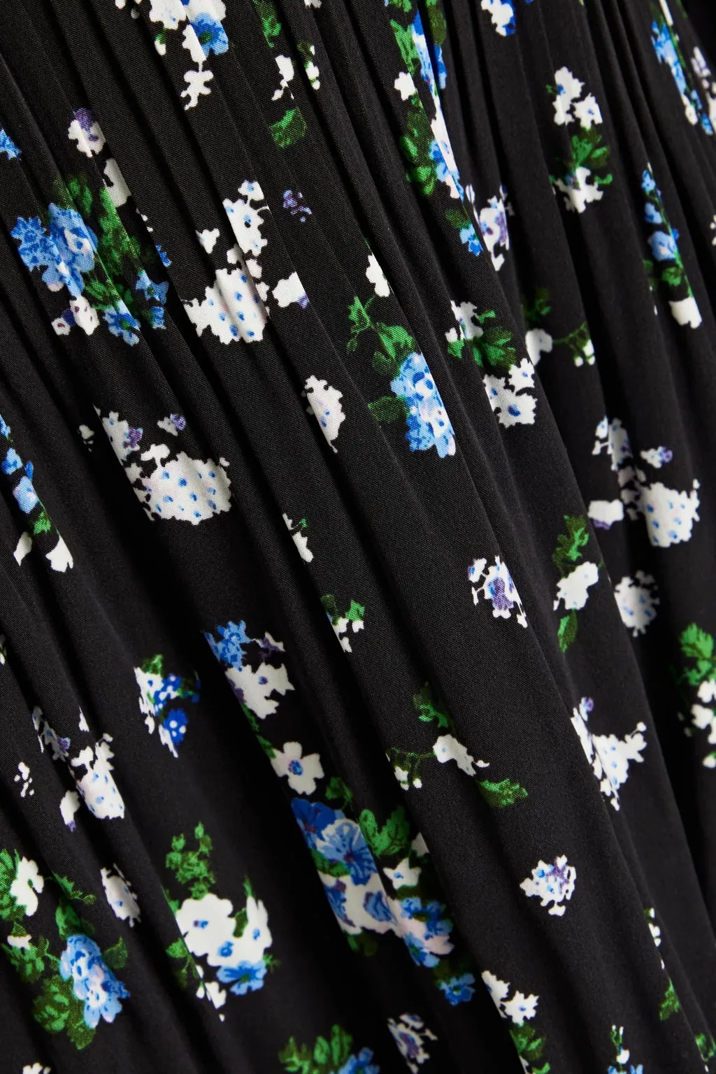 Floral-print pliss-crepe mini dress Gloria Lanvin