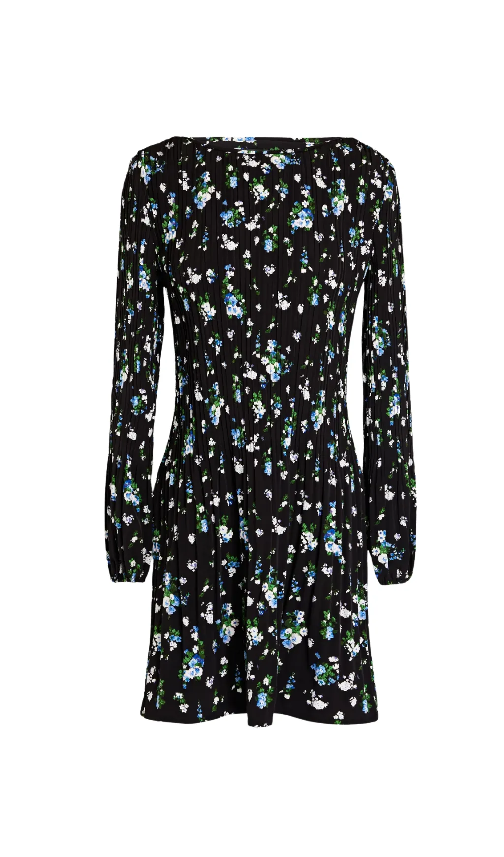 Floral-print pliss-crepe mini dress Gloria Lanvin
