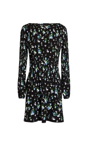 Floral-print pliss-crepe mini dress Gloria Lanvin