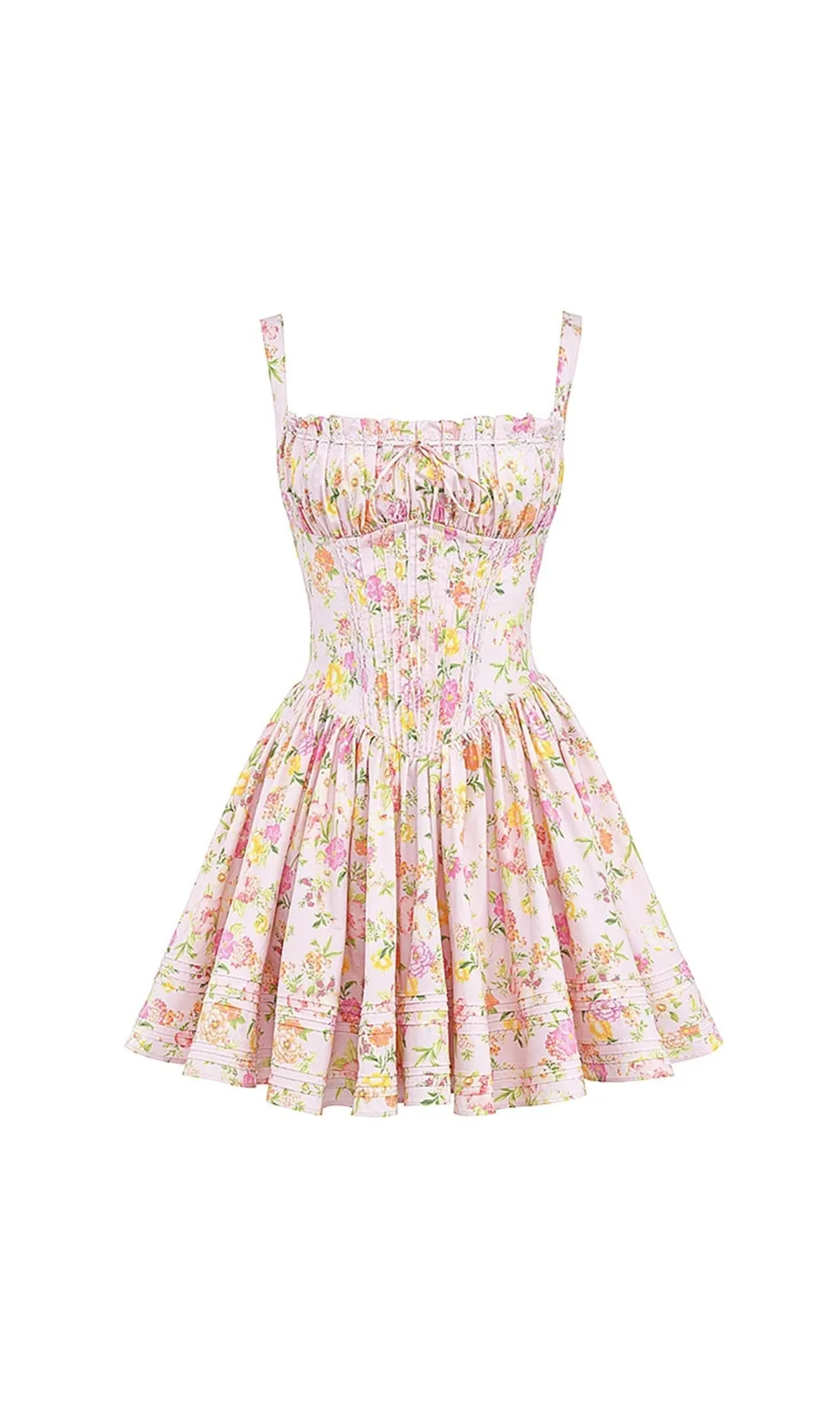 FLORAL PRINTED COTTON MINI DRESS Gloria Lanvin