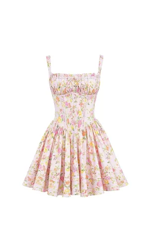 FLORAL PRINTED COTTON MINI DRESS Gloria Lanvin