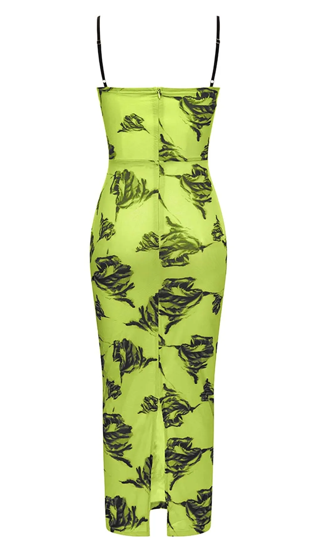 FLORAL STRAPPY CORSET MIDI DRESS Gloria Lanvin