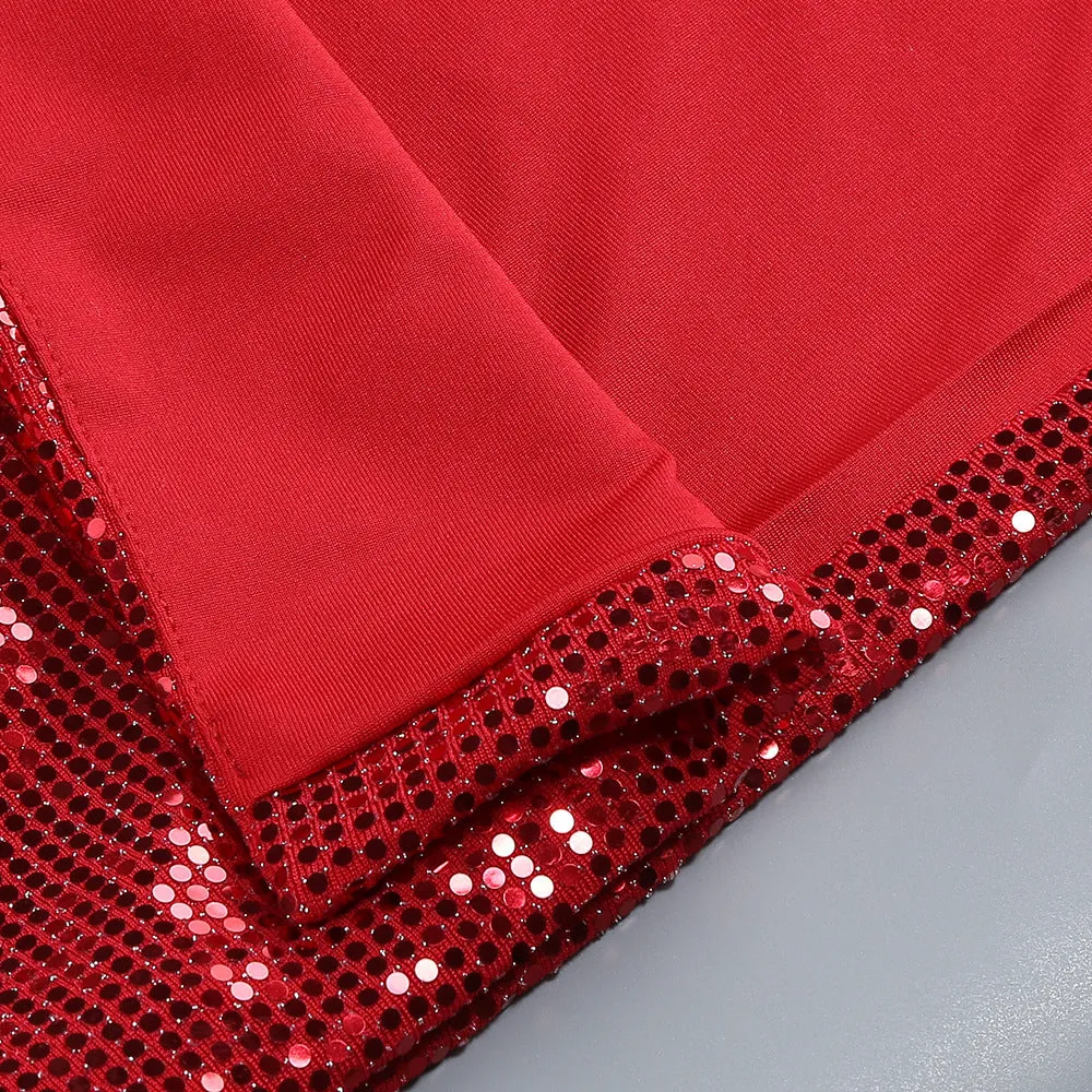 FLOWER EMBELLISHED CUTOUT SEQUIN MAXI DRESS IN RED Gloria Lanvin