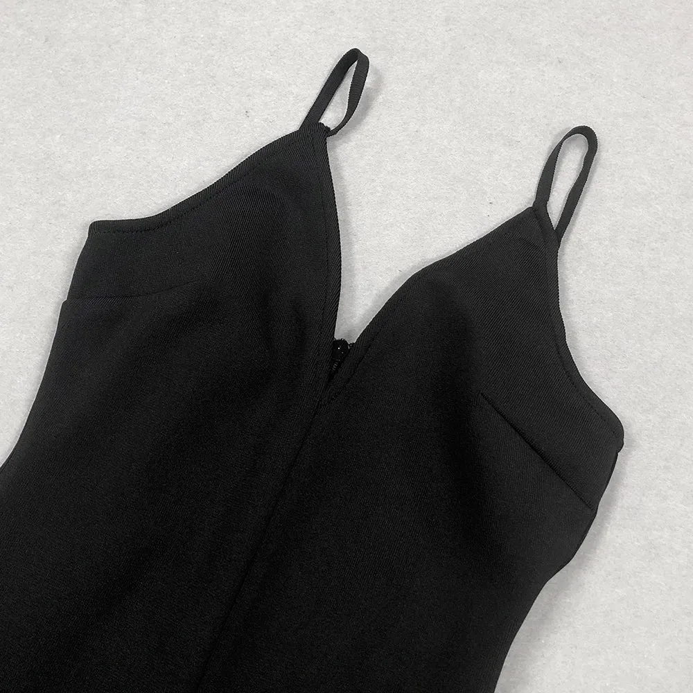 FLOWER HEM MIDI DRESS IN BLACK Gloria Lanvin