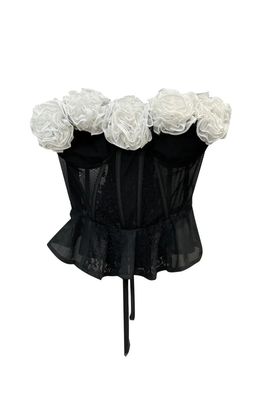 FLOWER LACING MESH TOP Gloria Lanvin