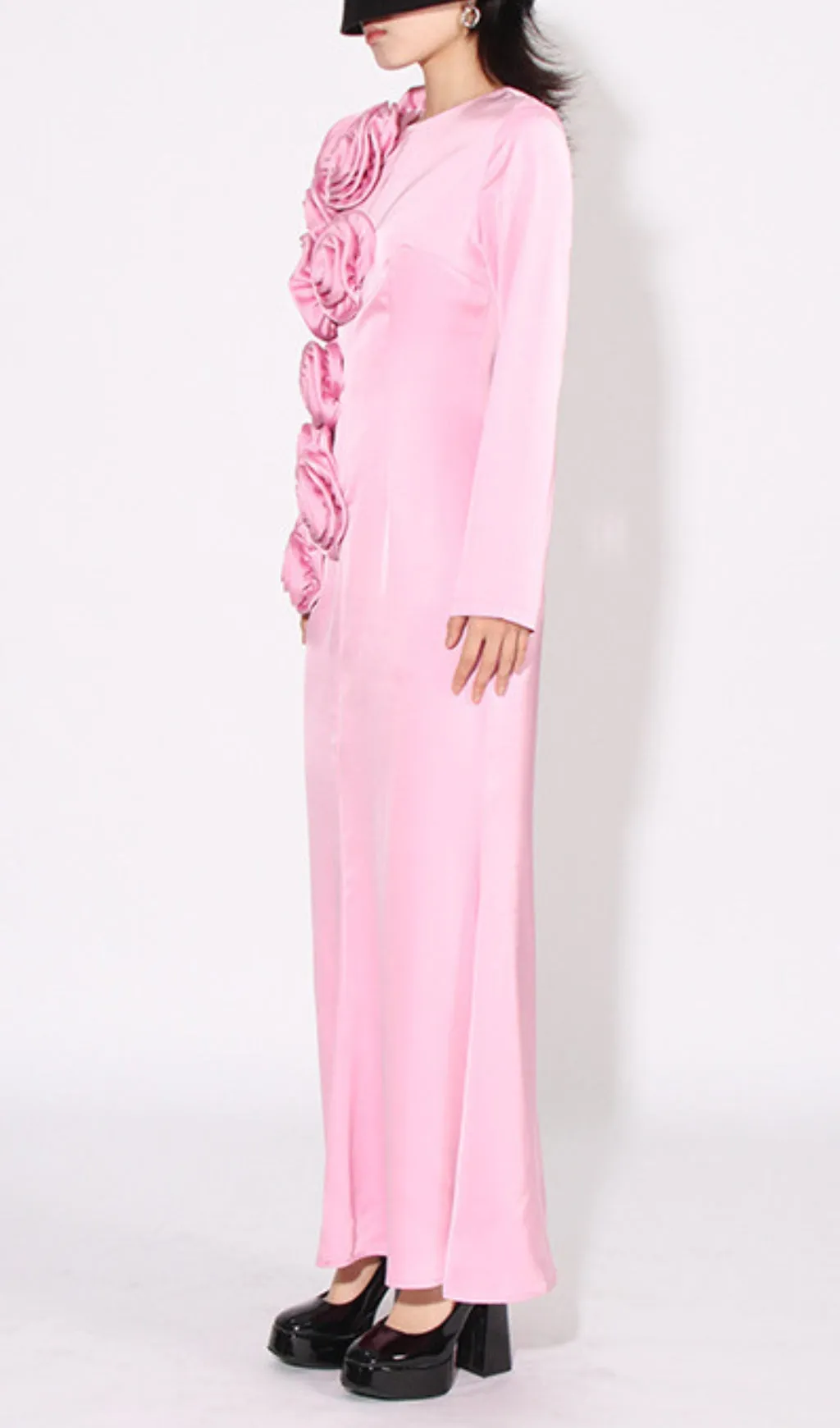 FLOWER MAXI DRESS IN PINK Gloria Lanvin