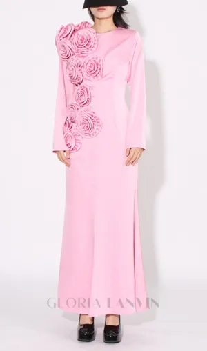 FLOWER MAXI DRESS IN PINK Gloria Lanvin