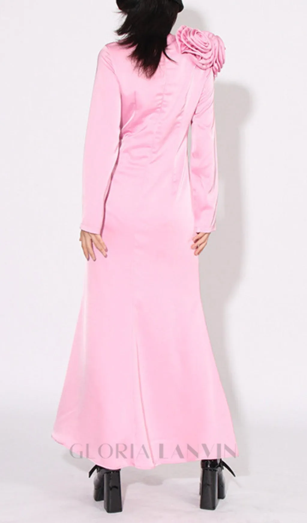 FLOWER MAXI DRESS IN PINK Gloria Lanvin