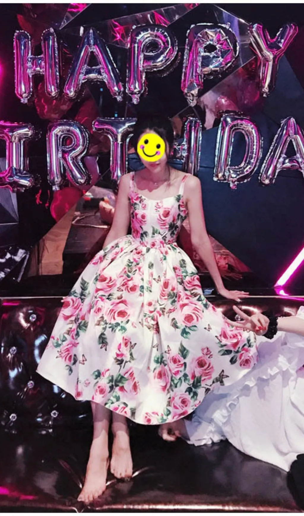 FLOWER PRINTED MIDI DRESS Gloria Lanvin