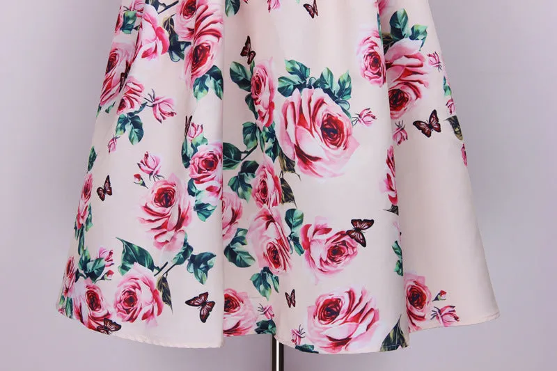 FLOWER PRINTED MIDI DRESS Gloria Lanvin