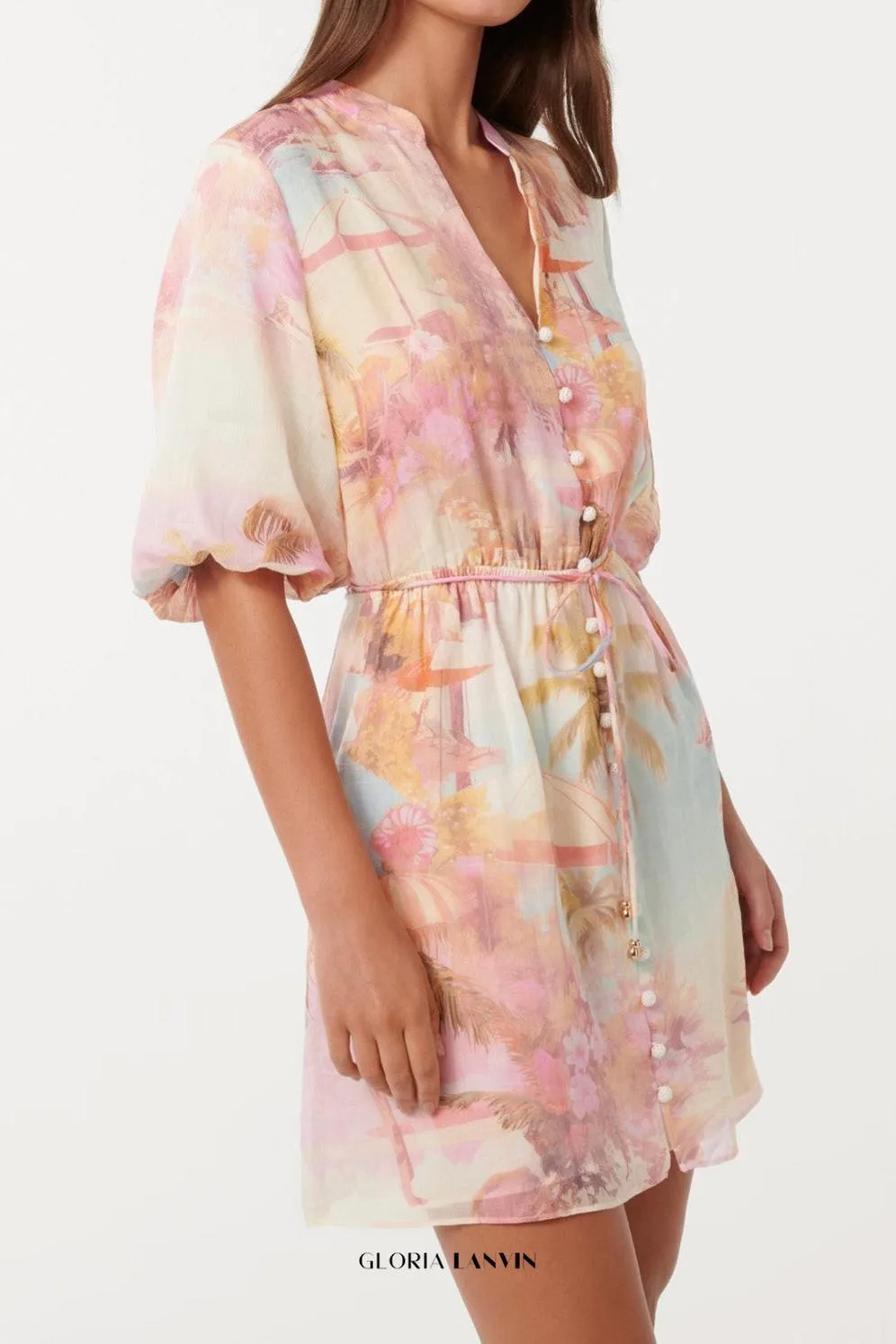 Franny multicolor floral print Mini Dress Gloria Lanvin