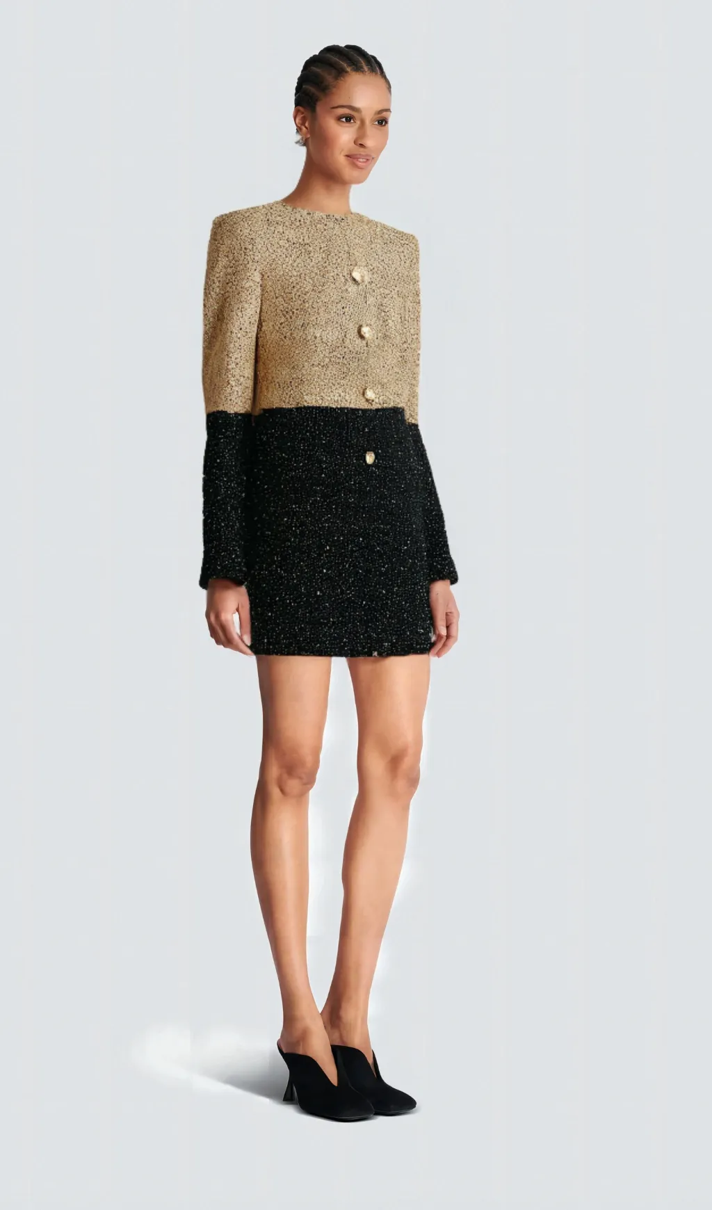 Gabbi sequinned tweed jacket & skirt matching set Gloria Lanvin