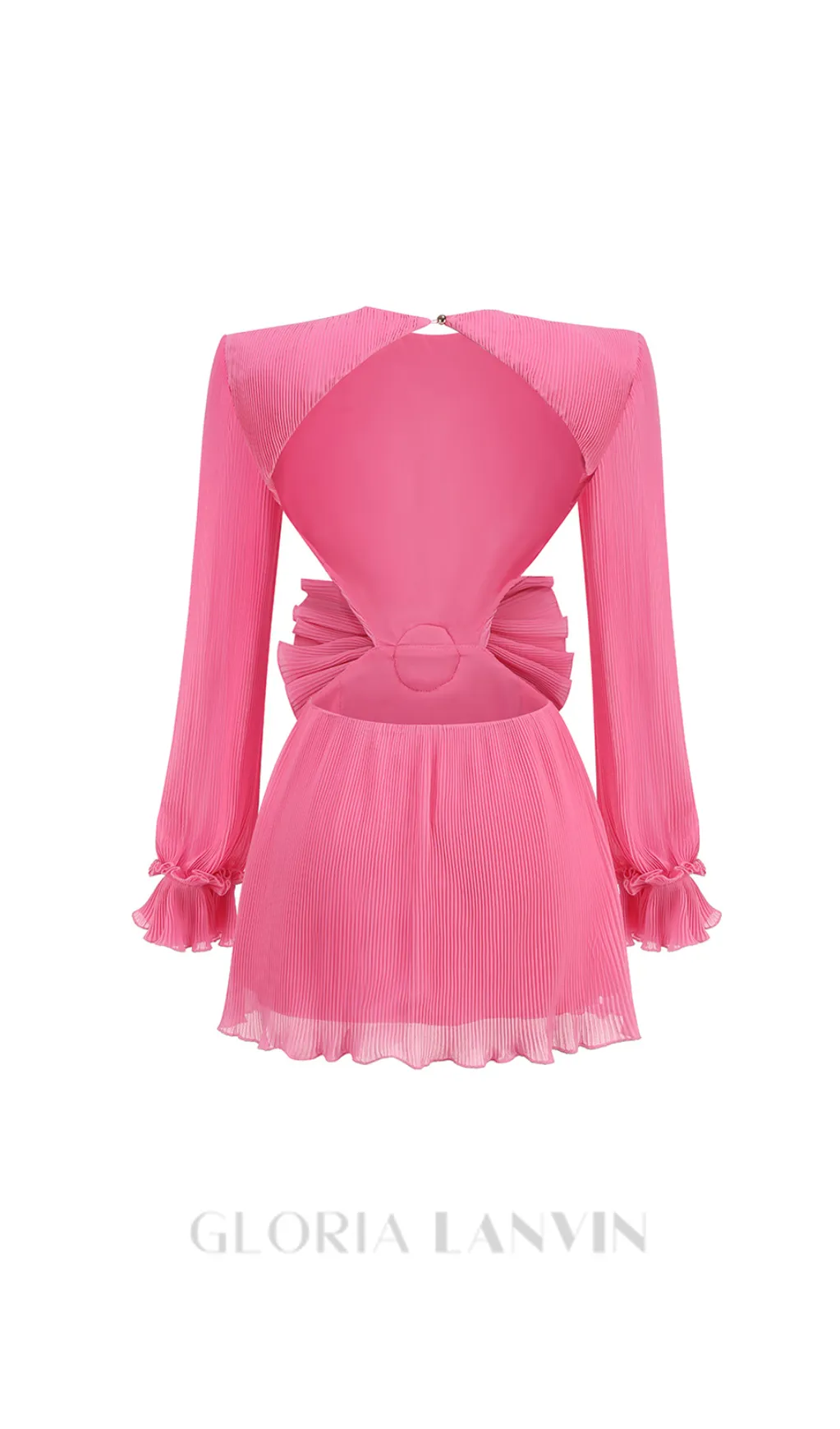 GEMMA CUT OUT FLOWER MINI DRESS IN PINK Gloria Lanvin