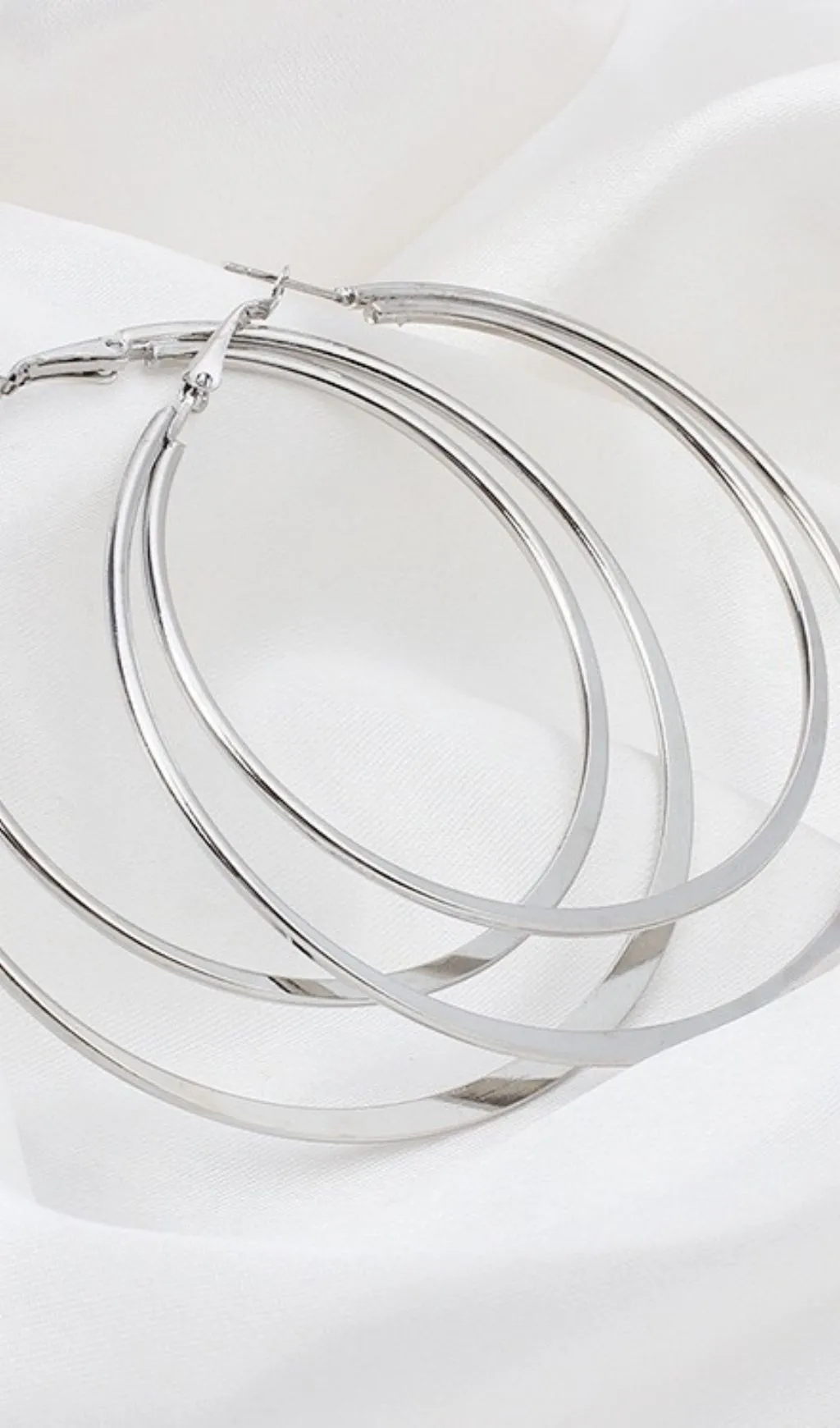 Geometric large circle double earrings Gloria Lanvin