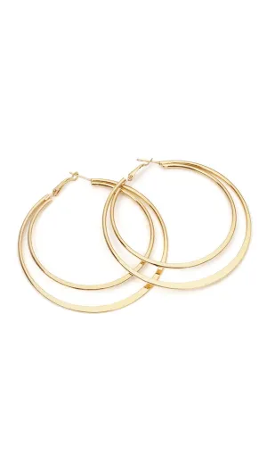 Geometric large circle double earrings Gloria Lanvin
