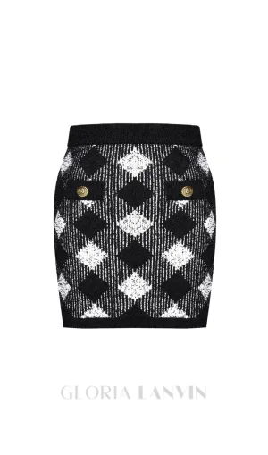 gingham tweed mini skirt Gloria Lanvin