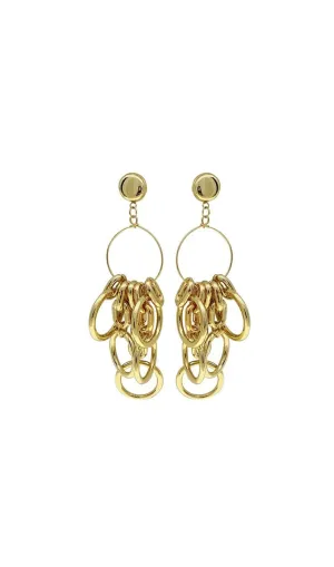 GOLD CIRCLE ALLOY EARRINGS Gloria Lanvin