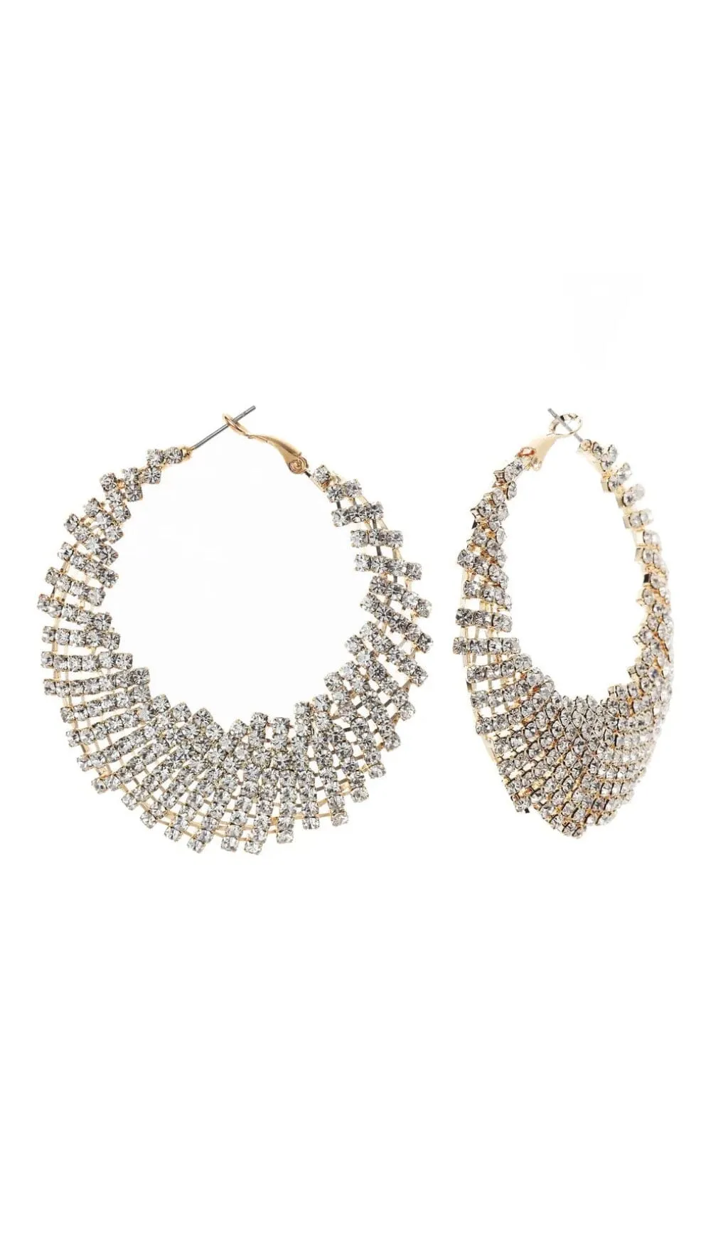 GOLD DIAMANTE HOOP EARRINGS Gloria Lanvin
