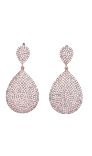GOLD DIAMANTE STATEMENT TEARDROP EARRINGS Gloria Lanvin