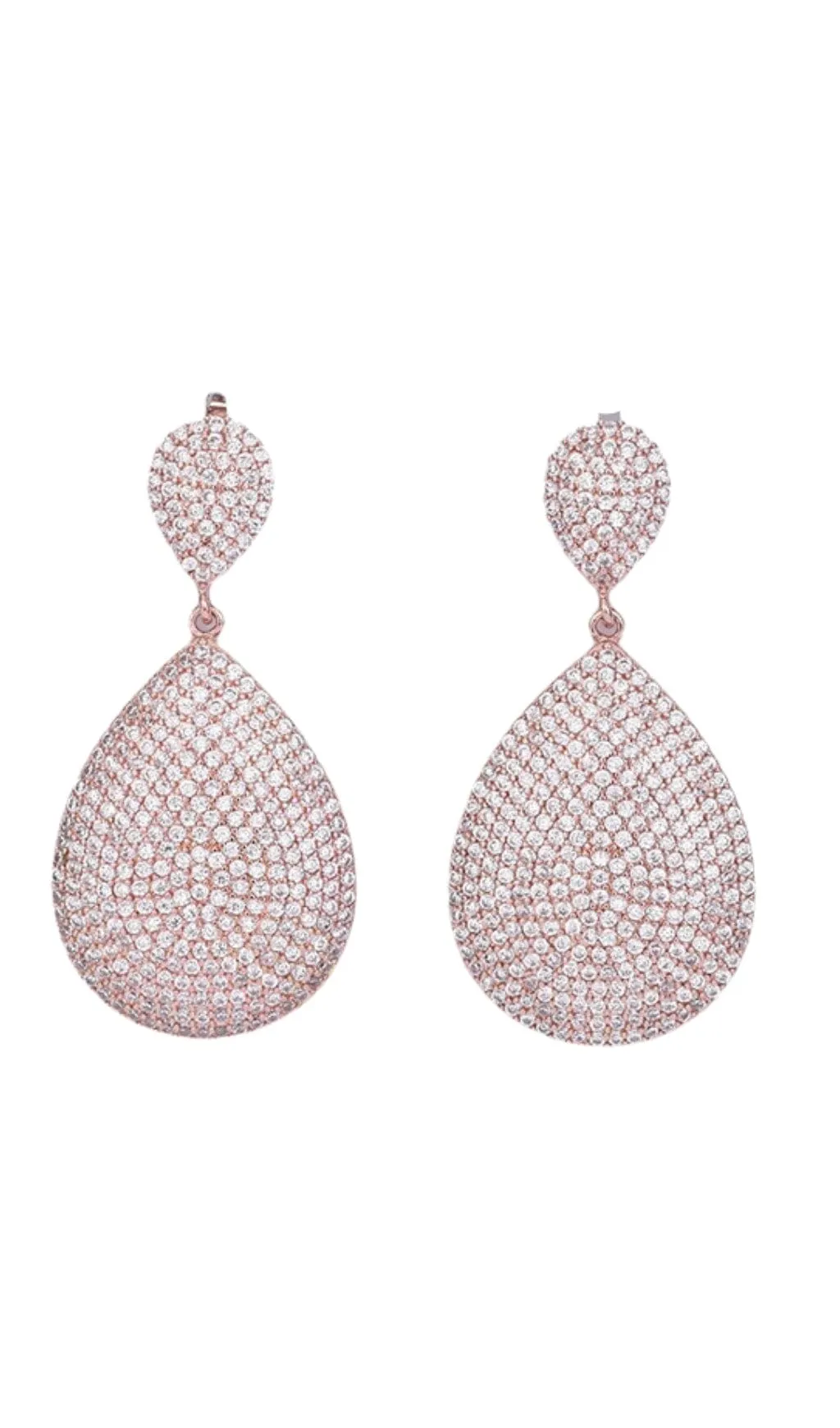 GOLD DIAMANTE STATEMENT TEARDROP EARRINGS Gloria Lanvin