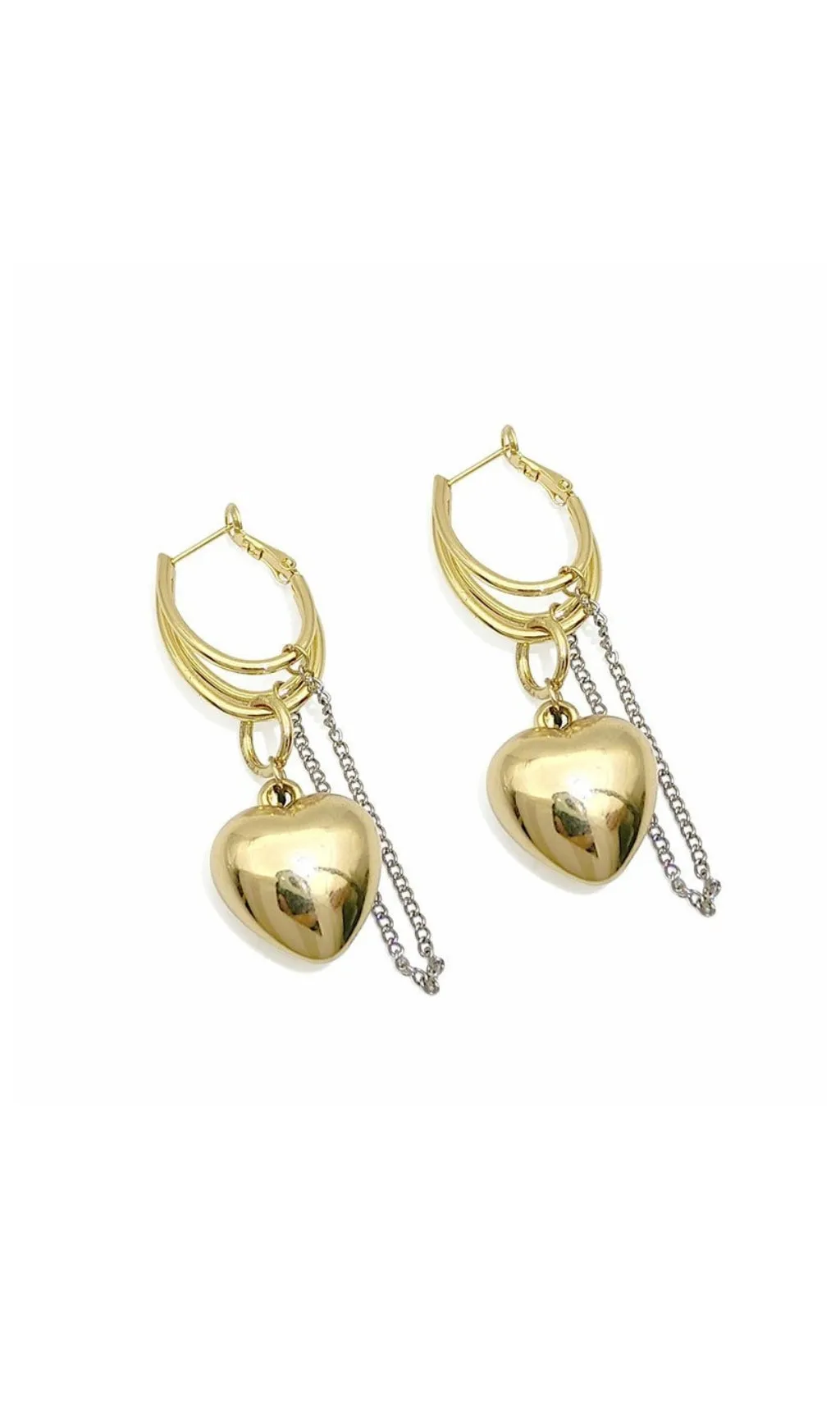 GOLDEN LOVE ALLOY EARRINGS Gloria Lanvin