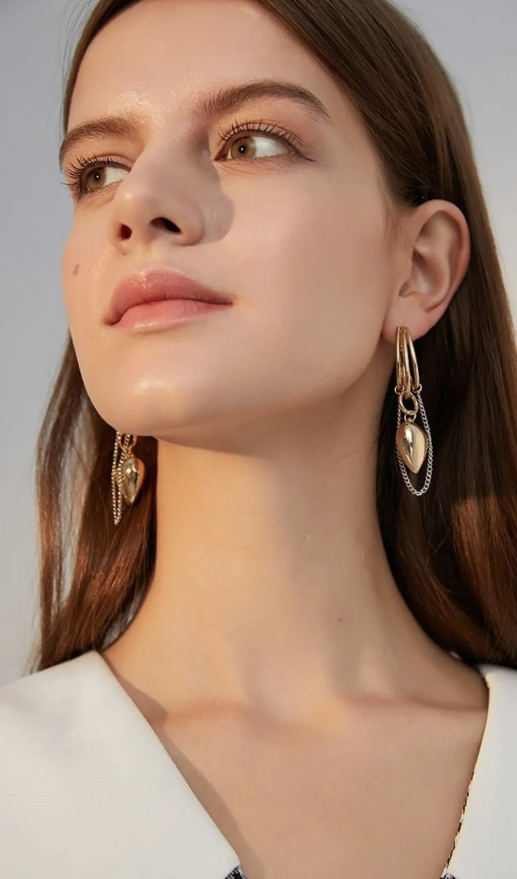 GOLDEN LOVE ALLOY EARRINGS Gloria Lanvin