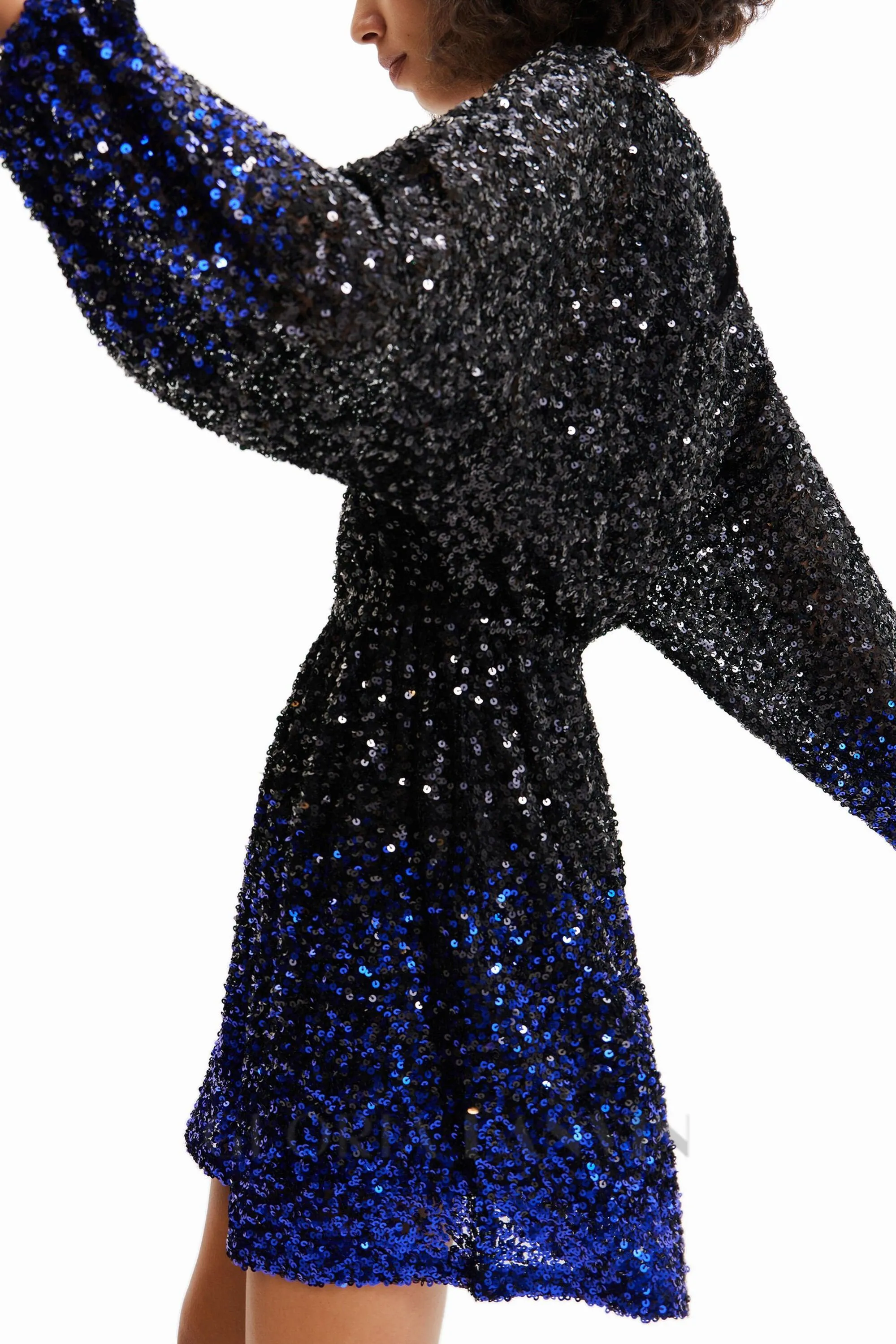 gradient sequin mini dress Gloria Lanvin