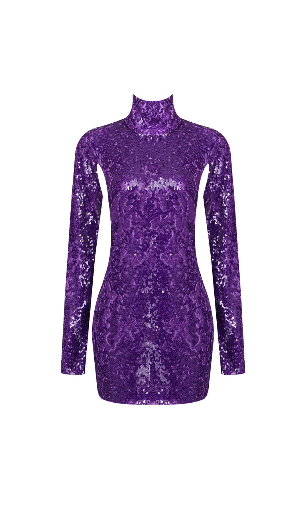 GRAPE SEQUIN BACKLESS MINI DRESS Gloria Lanvin