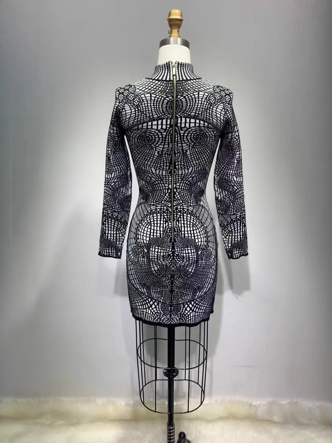 graphic-print fitted mini dress Gloria Lanvin