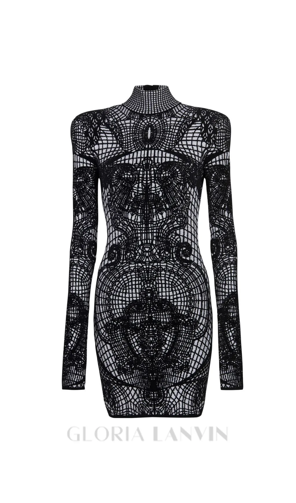 graphic-print fitted mini dress Gloria Lanvin