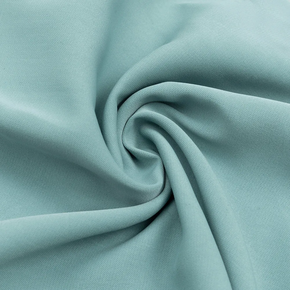 GRAY AND BLUE SINGLE-BREASTED BUTTON LONG-SLEEVED FRILL V-NECK RIBBON MIDI DRESS Gloria Lanvin