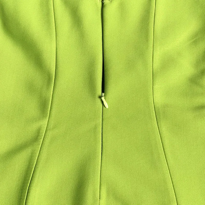 GREEN BANDAGE SLIP MIDI DRESS Gloria Lanvin