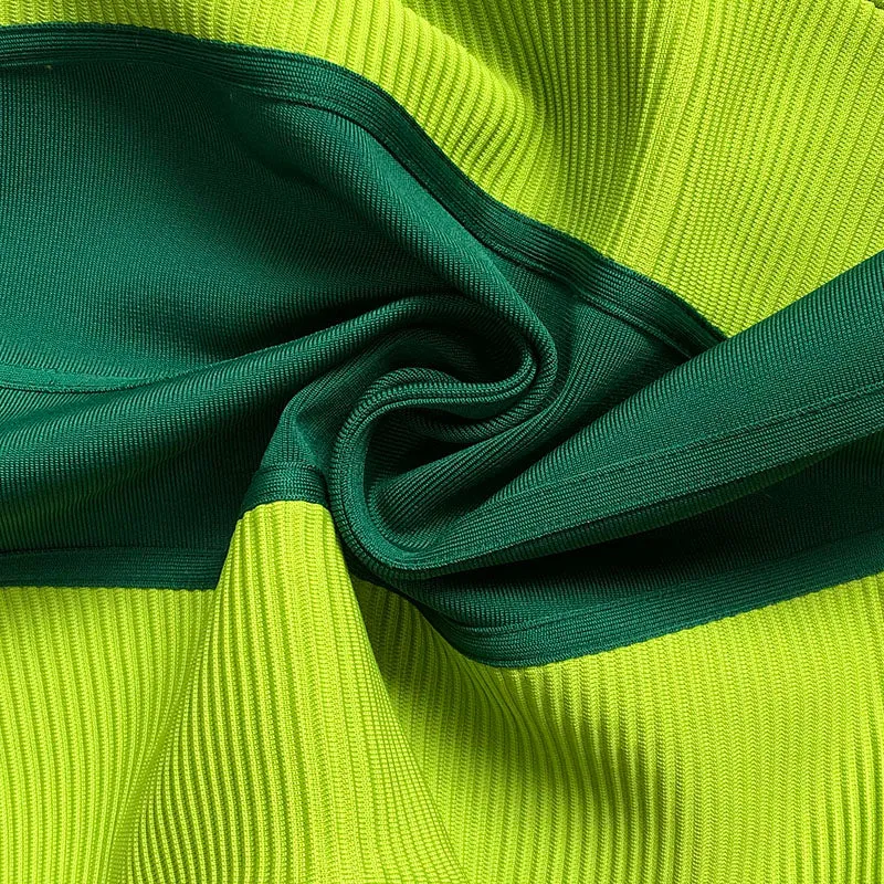 GREEN BANDAGE SLIP MIDI DRESS Gloria Lanvin