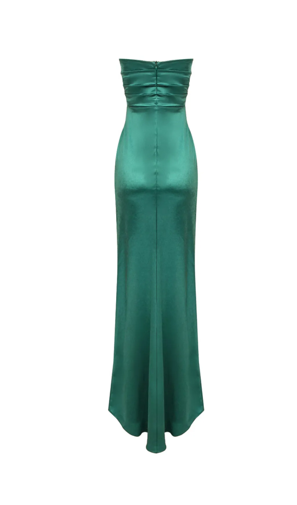 GREEN DRAPED WRAP TUBE TOP MAXI DRESS Gloria Lanvin