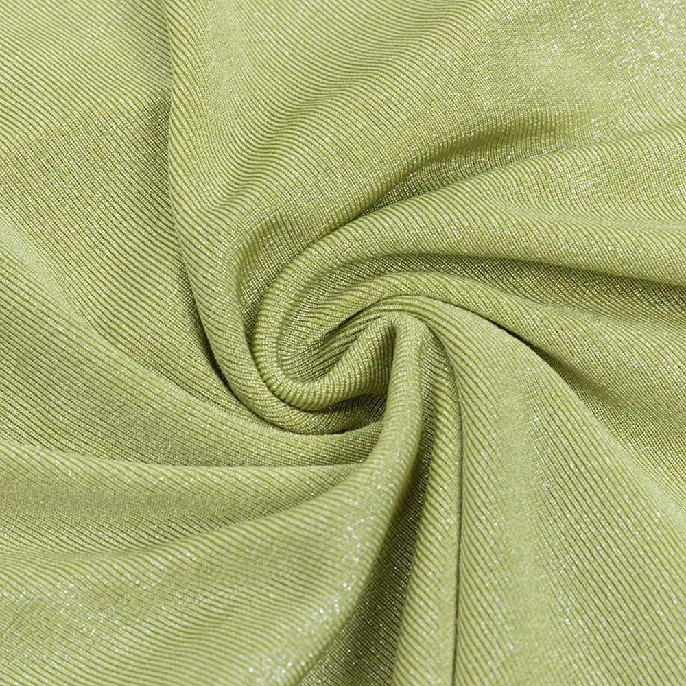 GREEN TRUMPET SLEEVE BODYCON MAXI DRESS Gloria Lanvin