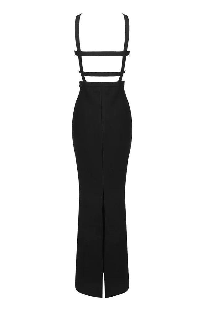HALTER POCKET BANDAGE MAXI DRESS Gloria Lanvin