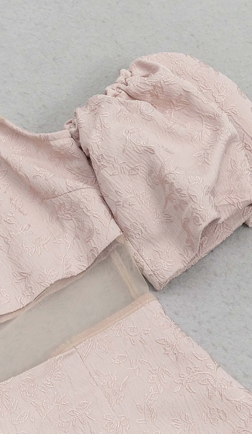 HALTER PUFF MINI DRESS IN PINK Gloria Lanvin