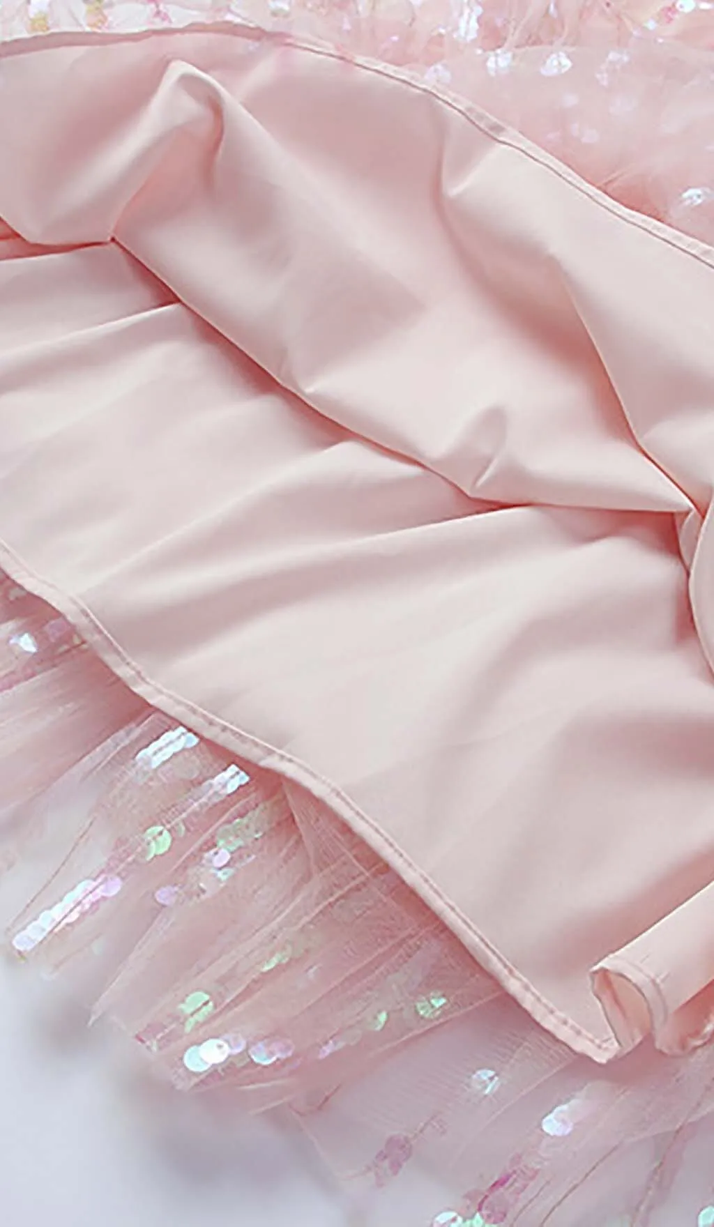 HALTER SEQUINS MINI DRESS IN PINK Gloria Lanvin