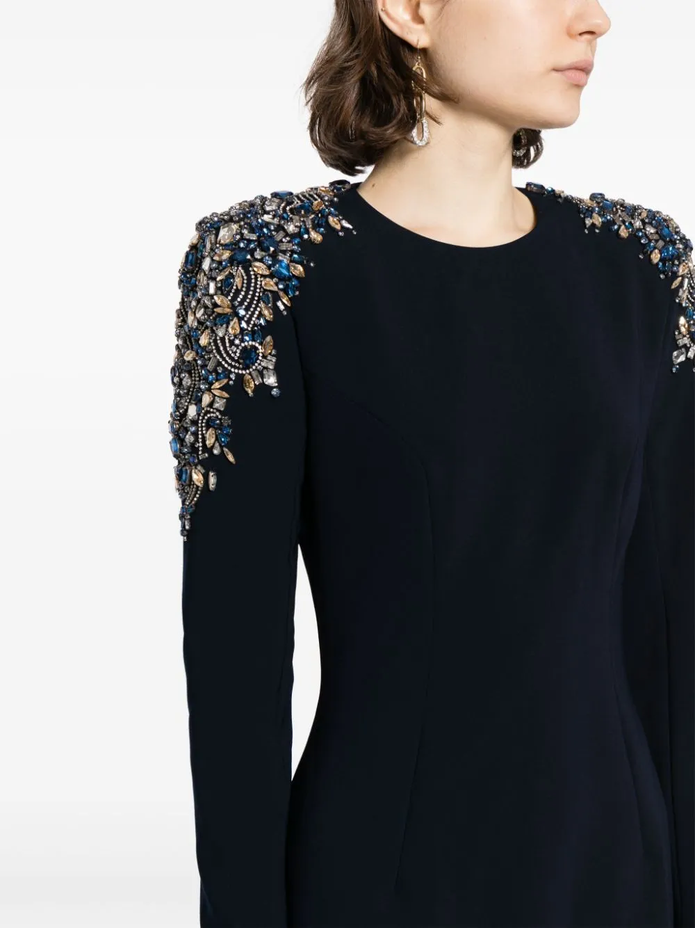 HARRIET MARTINI DROP CRYSTAL-EMBELLISHED MIDI DRESS Gloria Lanvin
