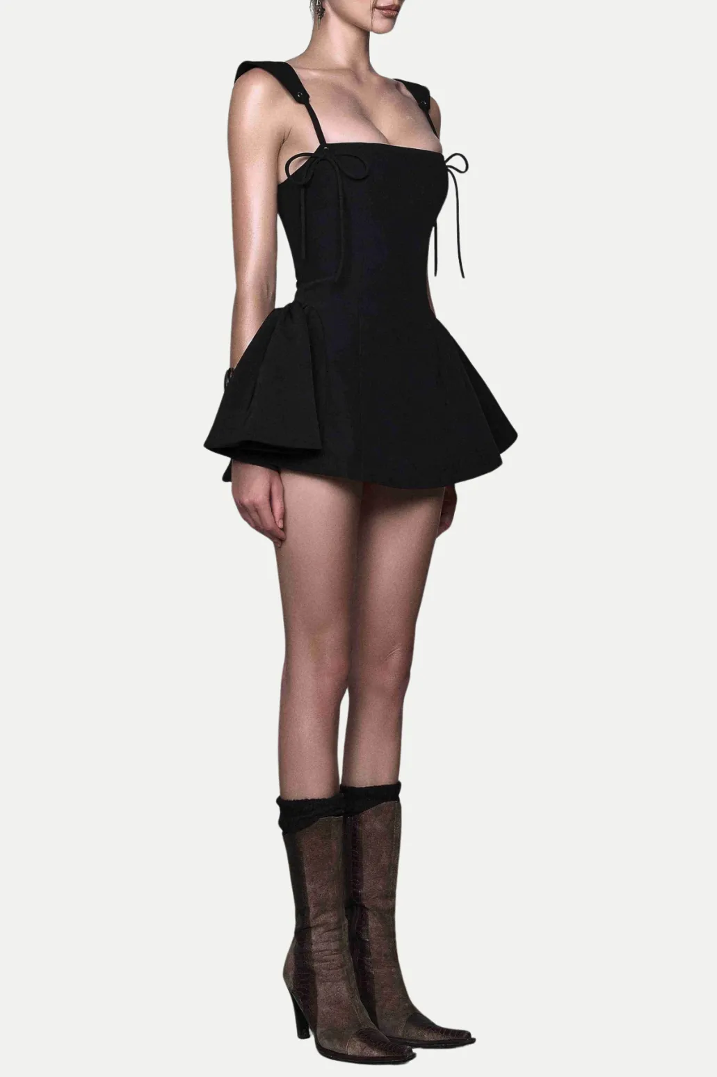 Hazal Lace Up Spaghetti Mini Dress Gloria Lanvin