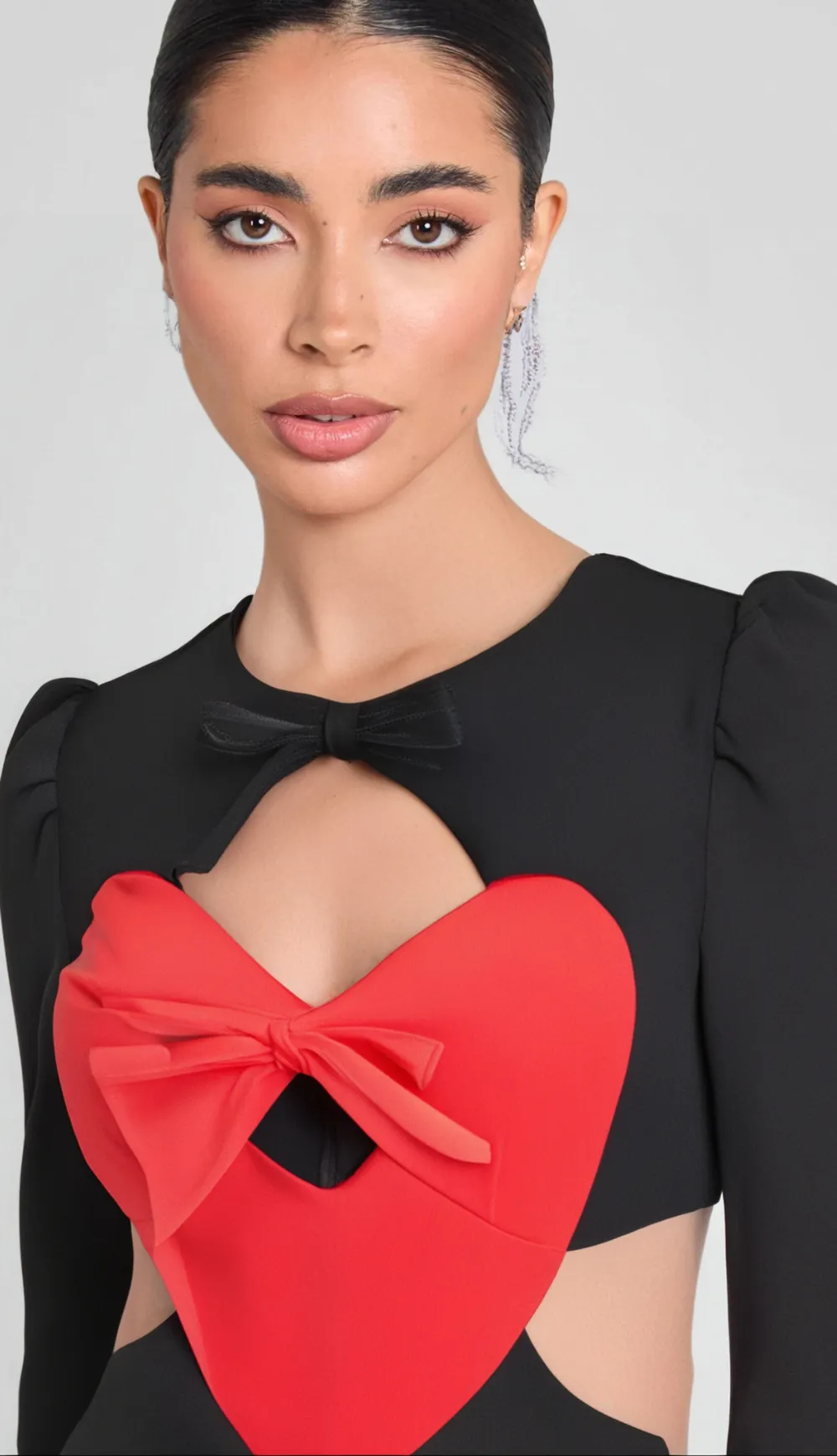 HEART BOW CUTOUT MINI DRESS Gloria Lanvin