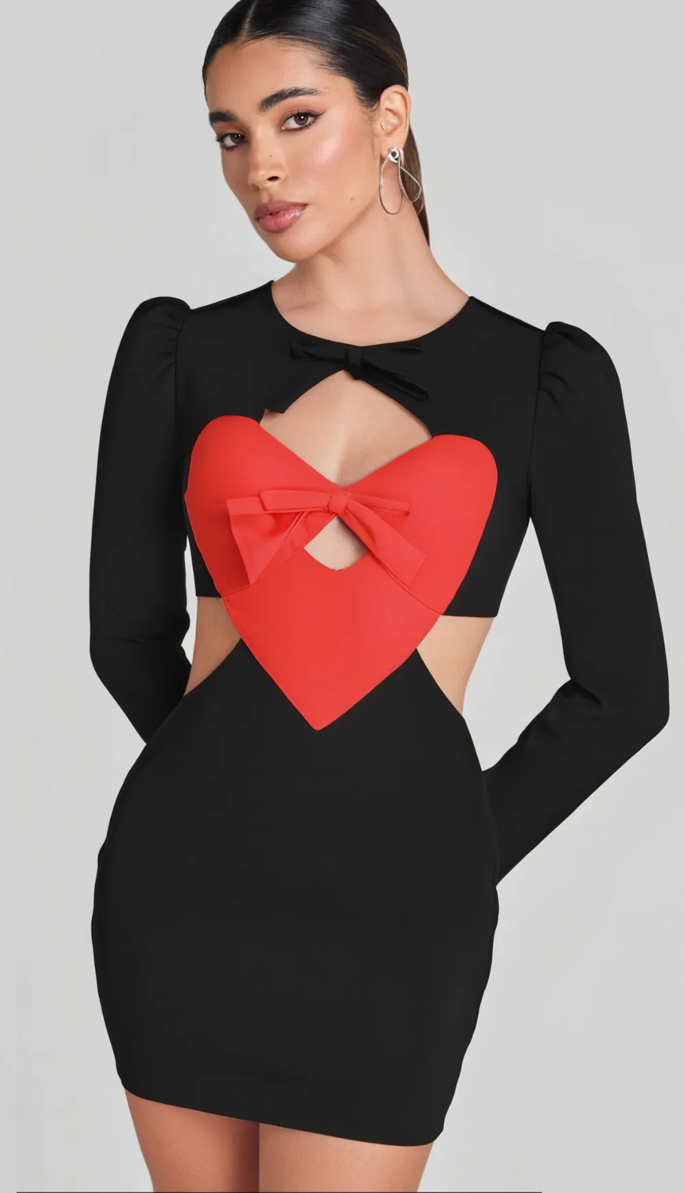 HEART BOW CUTOUT MINI DRESS Gloria Lanvin