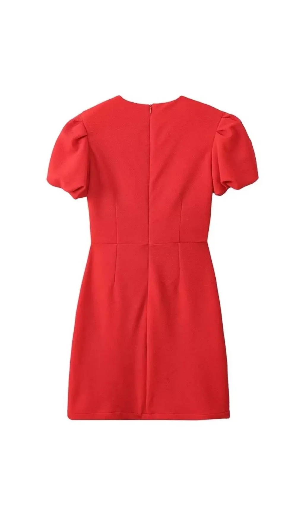 HEART-SHAPED CUTOUT CRPE MINI DRESS IN RED Gloria Lanvin