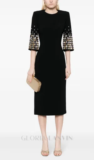 Highball Queen crystal-embellished midi dress Gloria Lanvin