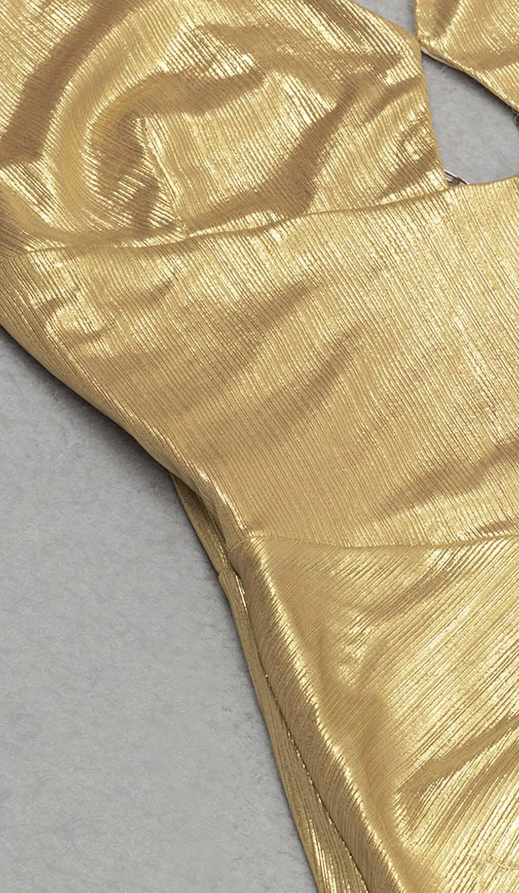 HIP WRAP SLIT MIDI DRESS IN GOLD Gloria Lanvin